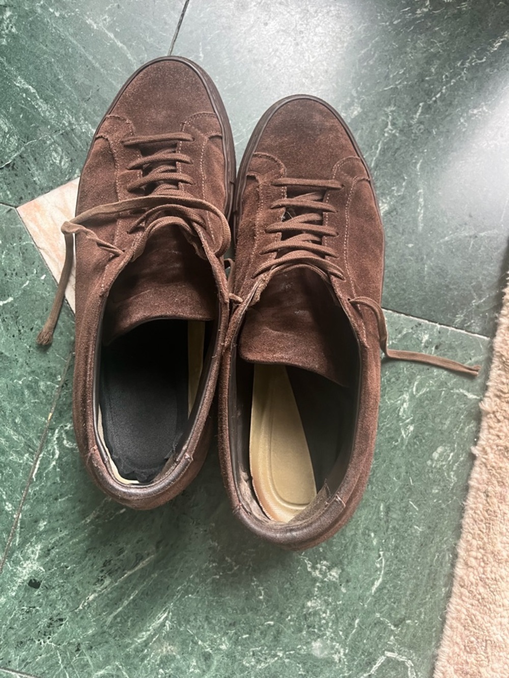 Men's Brown Suede common projects Lace-Up Casual Shoes